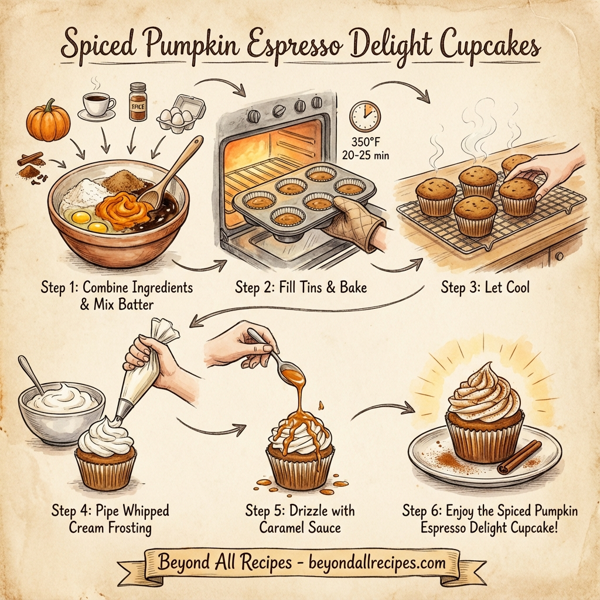 Spiced Pumpkin Espresso Delight Cupcakes instructions