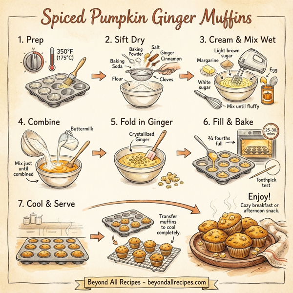 Spiced Pumpkin Ginger Muffins instructions