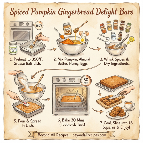 Spiced Pumpkin Gingerbread Delight Bars instructions