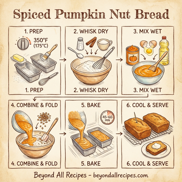 Spiced Pumpkin Nut Bread instructions