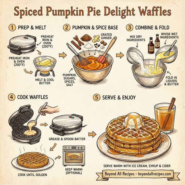 Spiced Pumpkin Pie Delight Waffles instructions