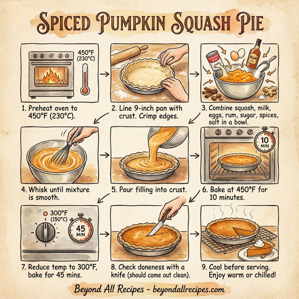 Spiced Pumpkin Squash Pie instructions