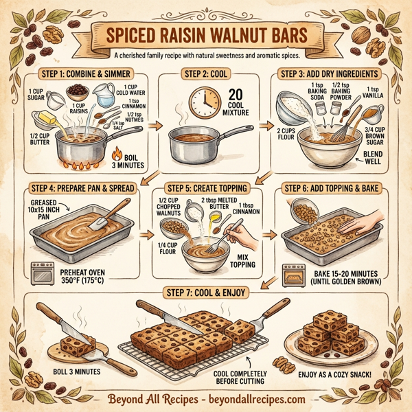 Spiced Raisin Walnut Bars instructions