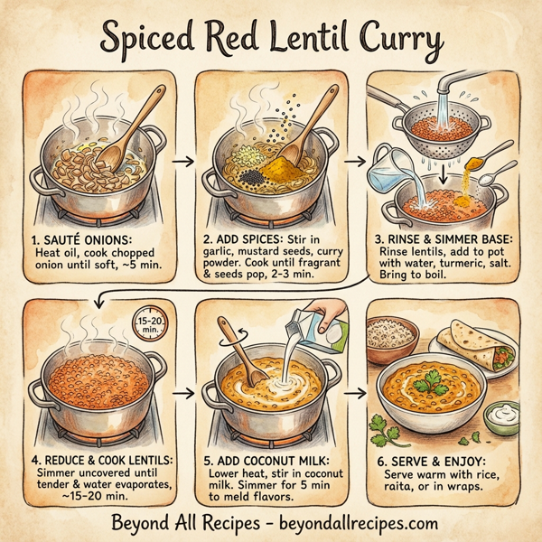 Spiced Red Lentil Curry instructions
