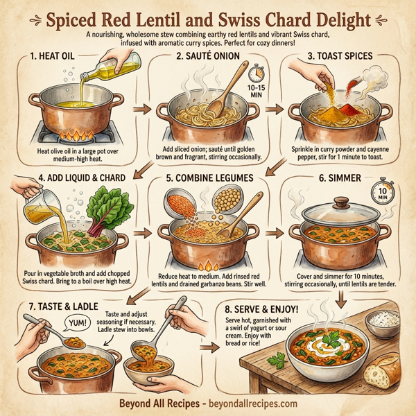 Spiced Red Lentil and Swiss Chard Delight instructions
