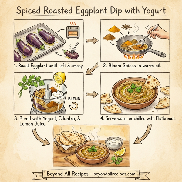 Spiced Roasted Eggplant Dip with Yogurt instructions