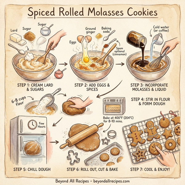 Spiced Rolled Molasses Cookies instructions