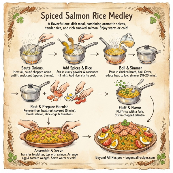 Spiced Salmon Rice Medley instructions