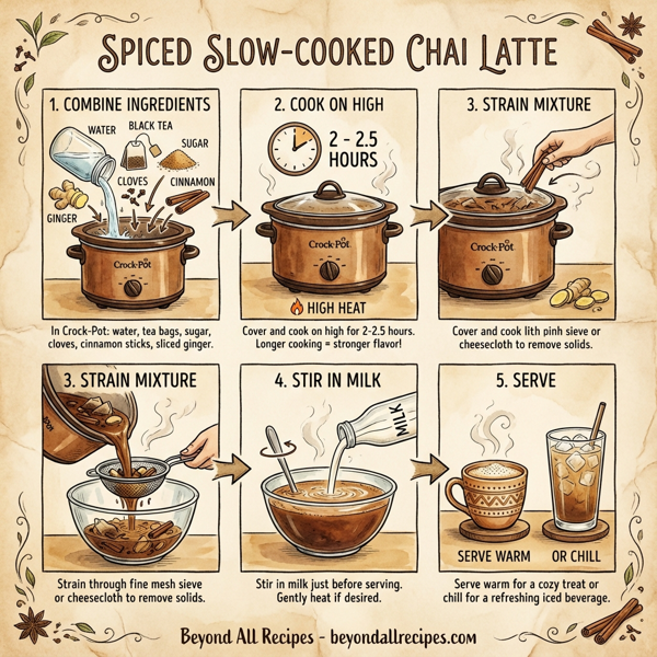 Spiced Slow-Cooked Chai Latte instructions