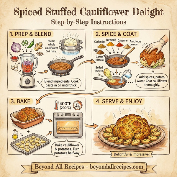 Spiced Stuffed Cauliflower Delight instructions
