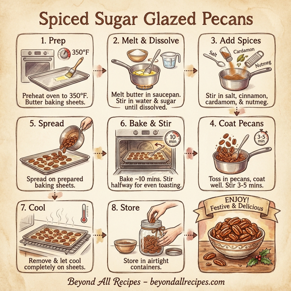 Spiced Sugar Glazed Pecans instructions
