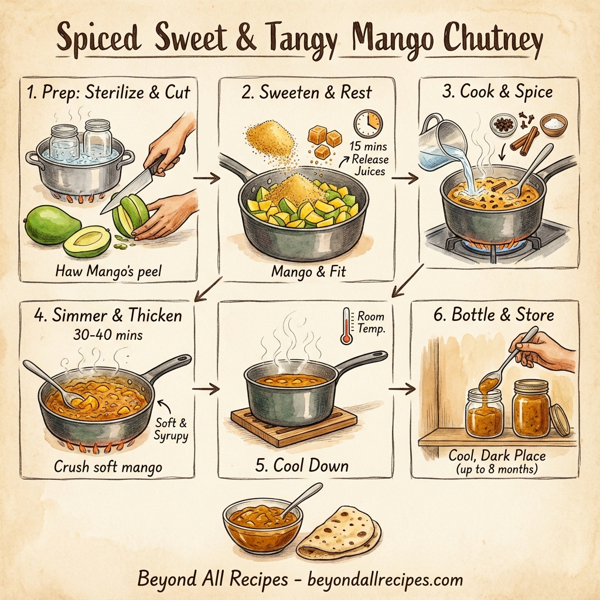 Spiced Sweet & Tangy Mango Chutney instructions