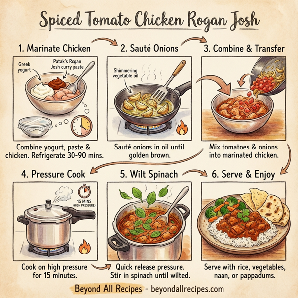 Spiced Tomato Chicken Rogan Josh instructions