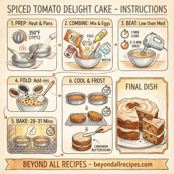 Spiced Tomato Delight Cake instructions