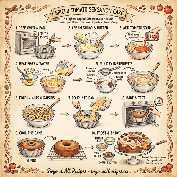 Spiced Tomato Sensation Cake instructions