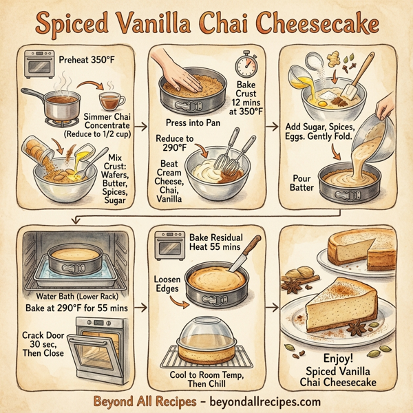 Spiced Vanilla Chai Cheesecake instructions