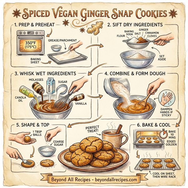 Spiced Vegan Ginger Snap Cookies instructions