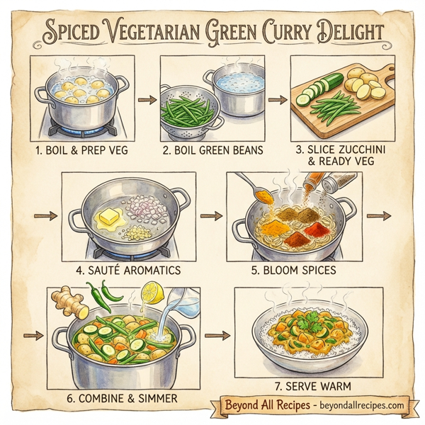 Spiced Vegetarian Green Curry Delight instructions