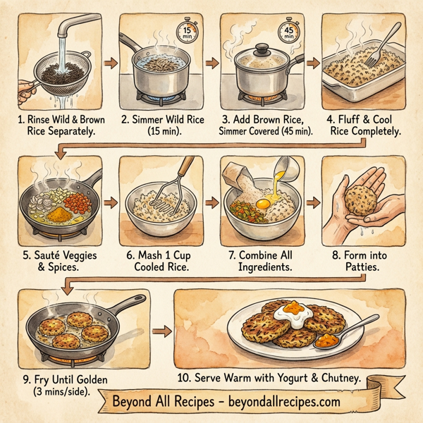 Spiced Wild and Brown Rice Patties instructions
