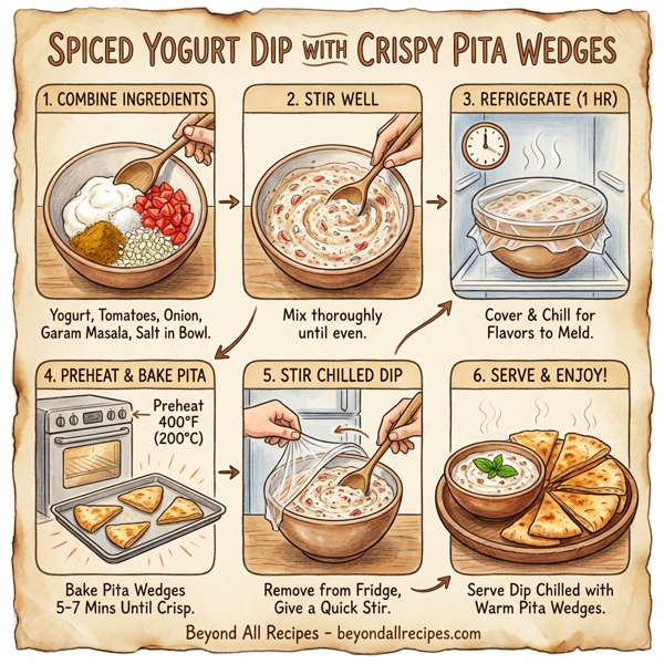 Spiced Yogurt Dip with Crispy Pita Wedges instructions