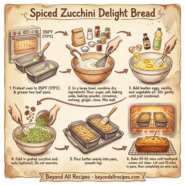 Spiced Zucchini Delight Bread instructions