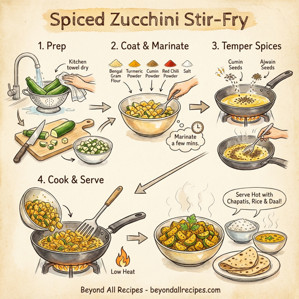 Spiced Zucchini Stir-Fry instructions