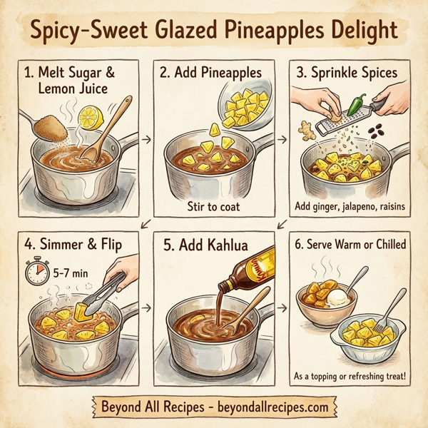 Spicy-Sweet Glazed Pineapples Delight instructions
