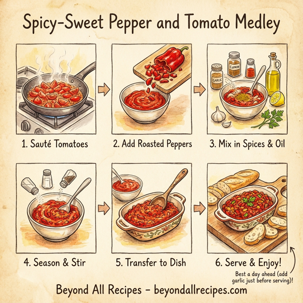 Spicy-Sweet Pepper and Tomato Medley instructions