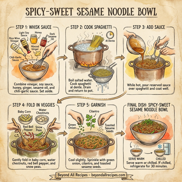 Spicy-Sweet Sesame Noodle Bowl instructions