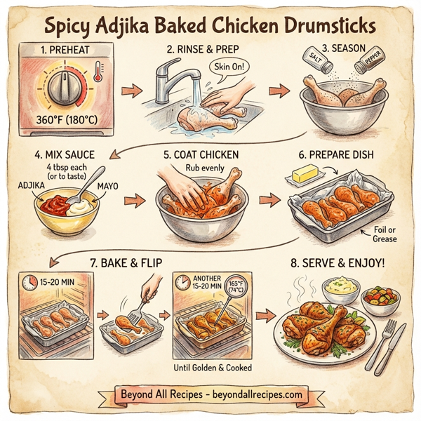 Spicy Adjika Baked Chicken Drumsticks instructions