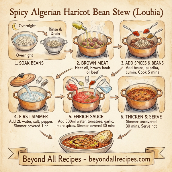 Spicy Algerian Haricot Bean Stew (Loubia) instructions
