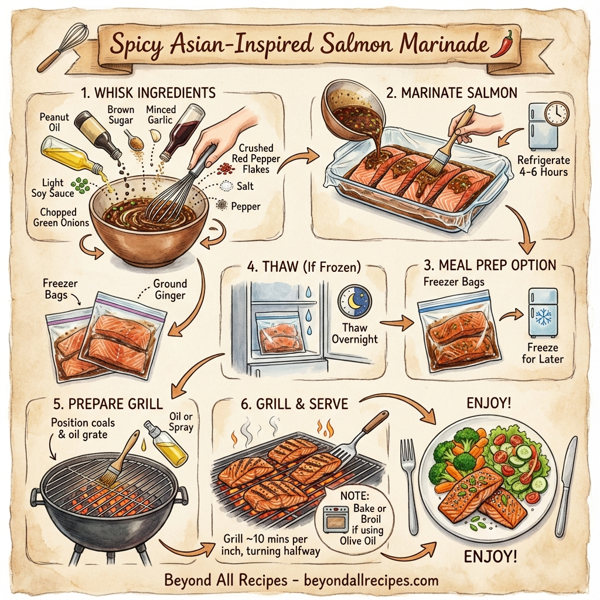 Spicy Asian-Inspired Salmon Marinade instructions