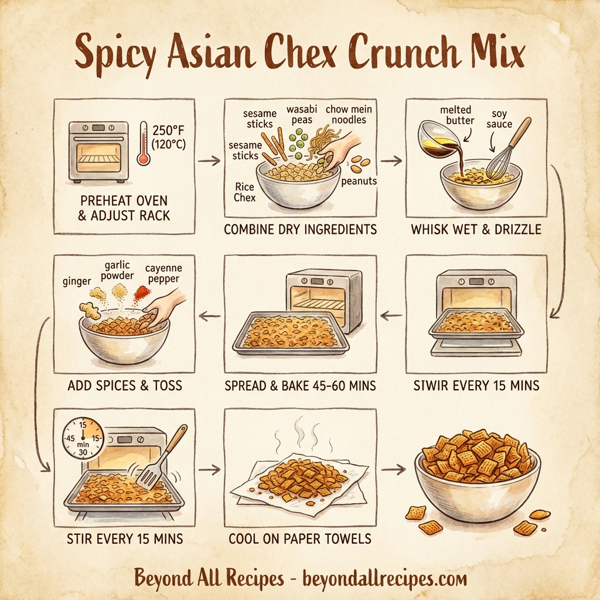 Spicy Asian Chex Crunch Mix instructions