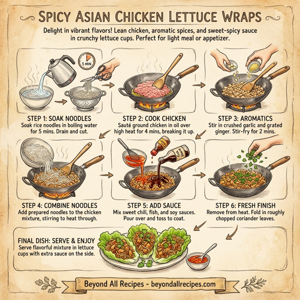 Spicy Asian Chicken Lettuce Wraps instructions