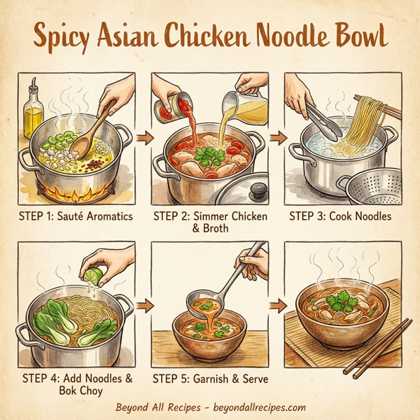 Spicy Asian Chicken Noodle Bowl instructions