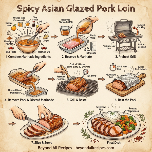 Spicy Asian Glazed Pork Loin instructions