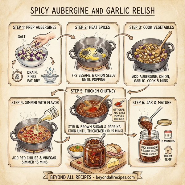 Spicy Aubergine and Garlic Relish instructions