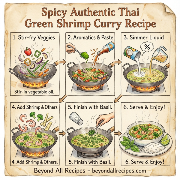 Spicy Authentic Thai Green Shrimp Curry instructions