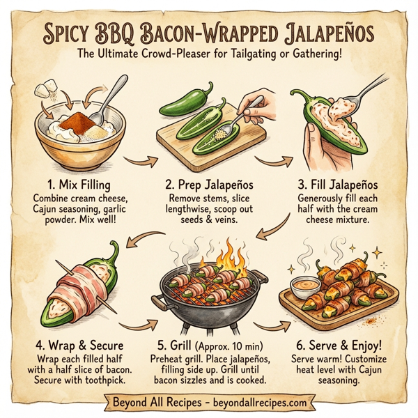 Spicy BBQ Bacon-Wrapped Jalapeños instructions
