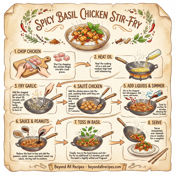 Spicy Basil Chicken Stir-Fry instructions