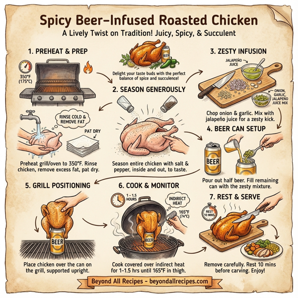 Spicy Beer-Infused Roasted Chicken instructions