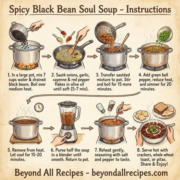 Spicy Black Bean Soul Soup instructions