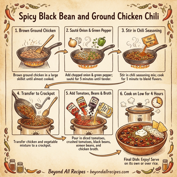 Spicy Black Bean and Ground Chicken Chili instructions