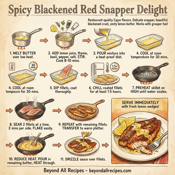 Spicy Blackened Red Snapper Delight instructions