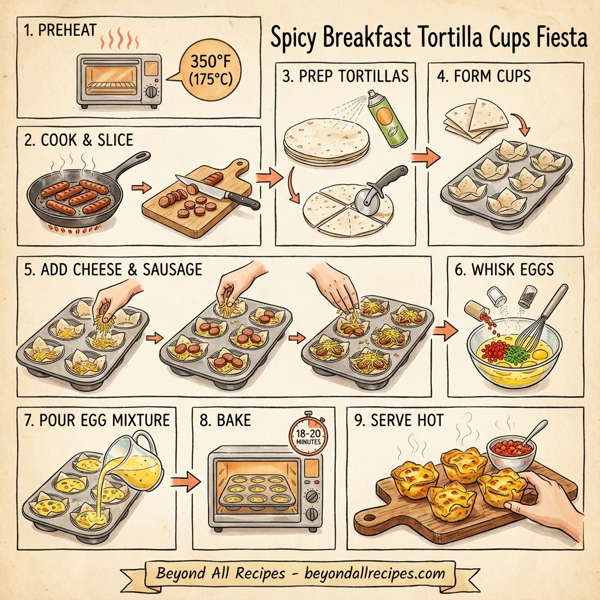 Spicy Breakfast Tortilla Cups Fiesta instructions
