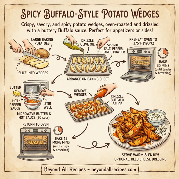 Spicy Buffalo-Style Potato Wedges instructions