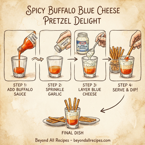 Spicy Buffalo Blue Cheese Pretzel Delight instructions