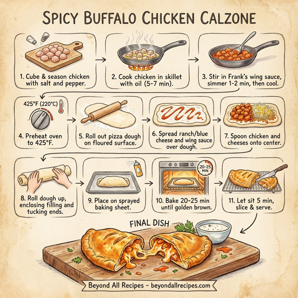 Spicy Buffalo Chicken Calzone instructions