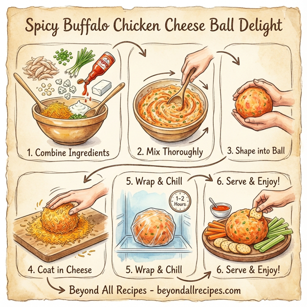 Spicy Buffalo Chicken Cheese Ball Delight instructions