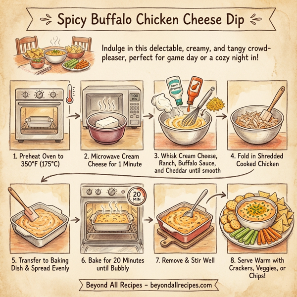 Spicy Buffalo Chicken Cheese Dip instructions
